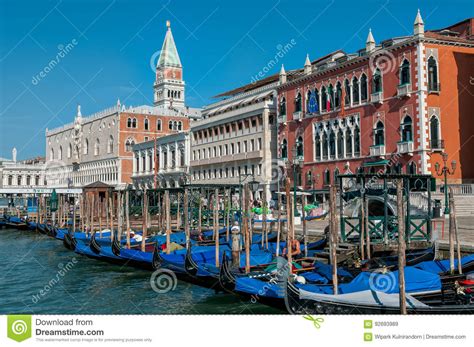 Gondola Boats At Venice Editorial Stock Image Image Of Italian 92693989