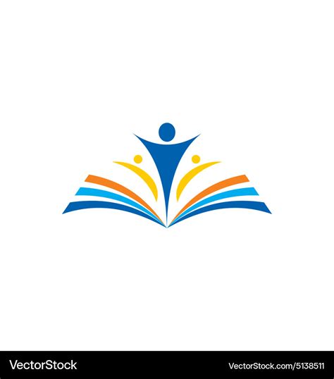 Book Learn Education School Logo Royalty Free Vector Image