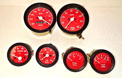 Smiths Kit Elec Temp Oil Fuel Volt Gauge Mph Speedo Rpm Mm Rb Ebay