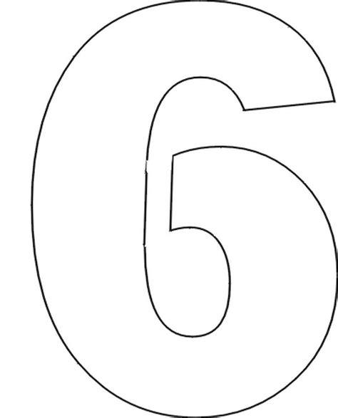 Number Stencils Set 1 Number Stencils No 6 Free Printable Letter