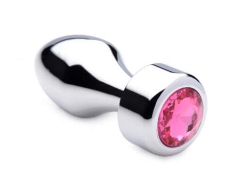 hot pink gem weighted anal plug small 848518036155 ebay