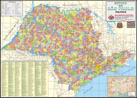 Mapa Estado São Paulo Político E Rodoviário Lojaapoio