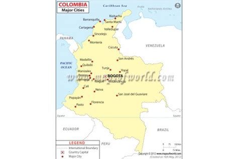 Buy Colombia Cities Vector Map
