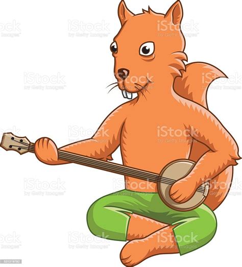 Squirrel Playing Banjo Stock Illustration Download Image Now Animal