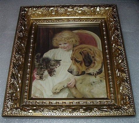 Arthur Elsley 1920 St Bernard Dog Kitten Little Girl Titled Etsy