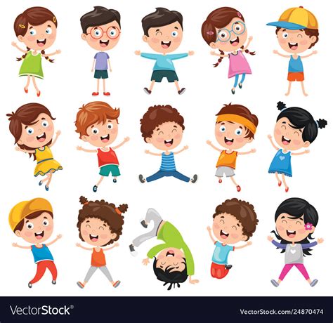 Cartoon Children Royalty Free Vector Image Vectorstock