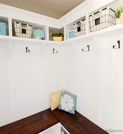 Corner Mudroom Bench With Cubbies And Shelves Creations By Kara