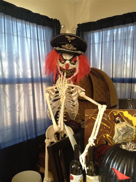 Maybe you would like to learn more about one of these? Scary clown skeleton Halloween prop decoration. | Fun ...