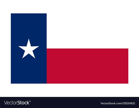 Texas Flag Icon Royalty Free Vector Image Vectorstock