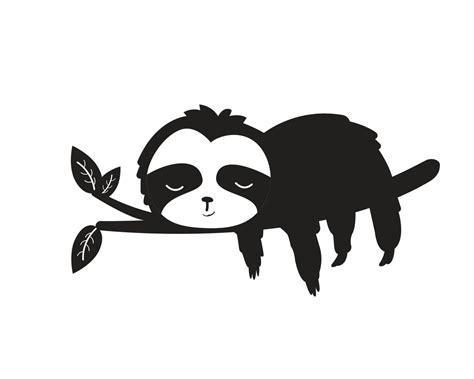 Sloth svg Sleeping sloth svg Sloth life svg Sloth vector Cute | Etsy