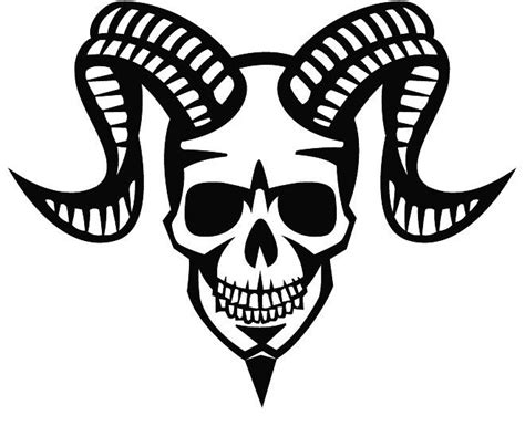 Devil Skull With Horns Car Decal Sticker Gympie Stickers