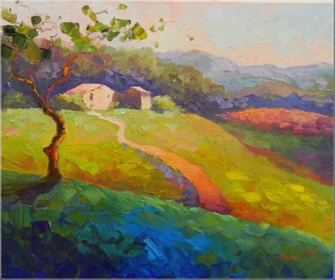 Paint Dance Springtime In Umbria 20x24 Oil On Wrapped Canvas