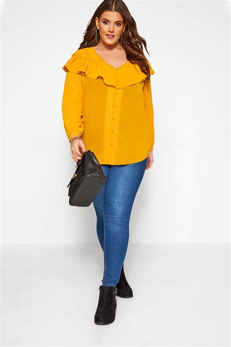 mustard yellow blouse plus size foto blouse and pocket fensterdicht