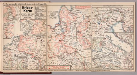 World War I Map German Nr 44 Military Events To August 9 1915