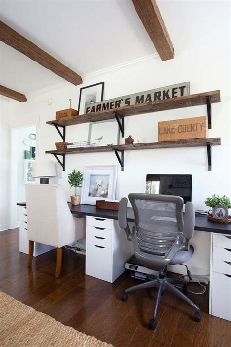 Work In Coziness 40 Farmhouse Home Office Décor Ideas Digsdigs