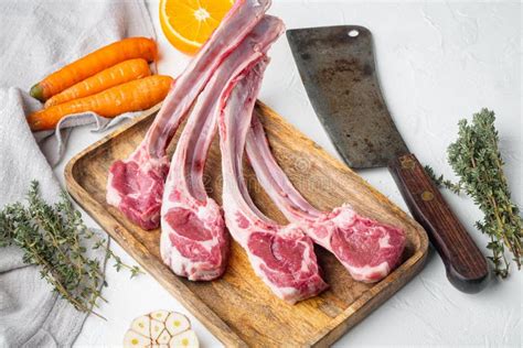 Organic Pieces Of Mutton Meat Rack Of Lamb Raw With Bone With