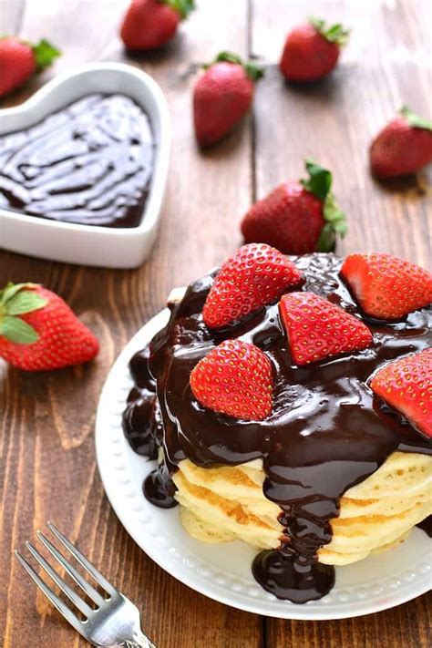 These Chocolate Covered Strawberry Pancakes Are Light And Fluffy