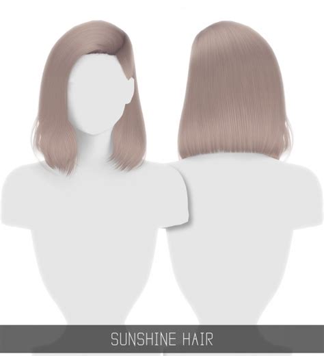 Sims 4 Hairs Simpliciaty Sunshine Hair Retextured