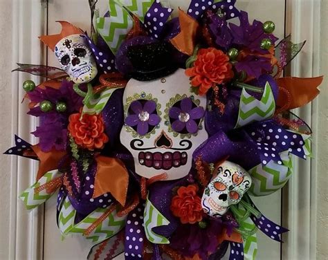 Dia De Los Muertos Day Of The Dead Sugar Skull Colorful Etsy