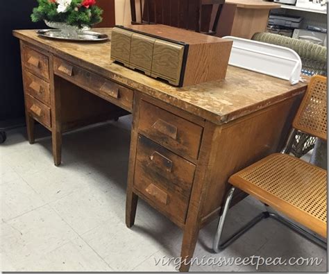 Vintage Teachers Desk Makeover Sweet Pea