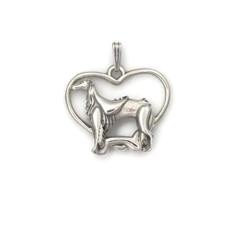 Sterling Silver Borzoi Pendant Silver Borzoi Necklace Fr Etsy