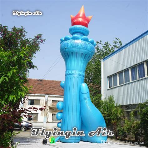2019 Outdoor Giant Inflatable Statue Of Liberty With Torch 6m10m