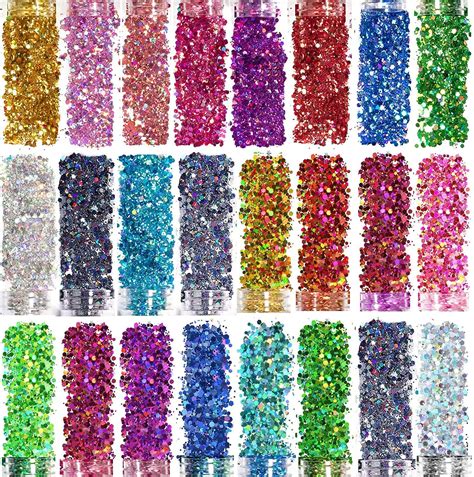Holographic Chunky Glitter 24pc Sample Size Glitters Eye Etsy
