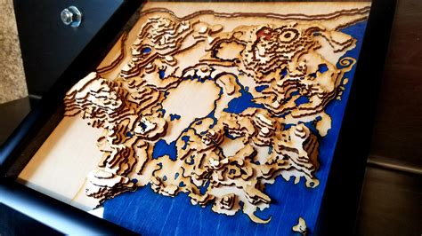 3d Hyrule Map The Legend Of Zelda Breath Of The Wild Map Handmade