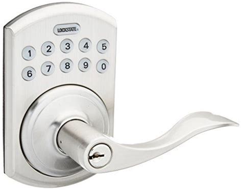 Lockstate Remotelock 5i Wifi Electronic Lever Door Lock Satin Nickel