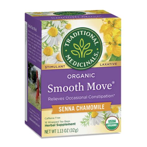 Traditional Medicinals Organic Smooth Move Senna Chamomile Tea Carlo