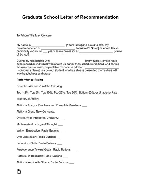 Paper applications and supporting material sent via the post to graduate schools require cover letters. letter of recommendation graduate school samples