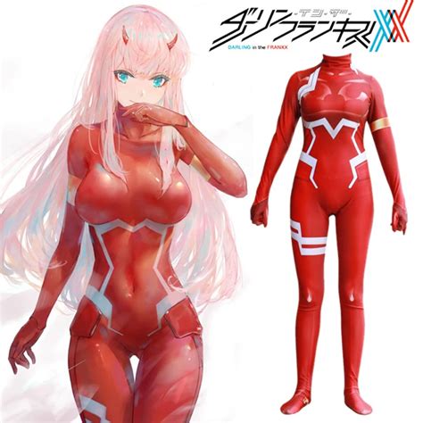 02 Zero Two Darling In The Franxx Cosplay Costumes 3D Printed Lycra