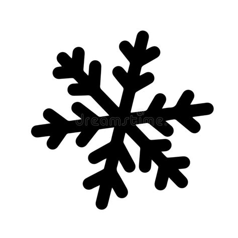 Snowflake Vector Icon Hand Drawn Doodle Isolated On White Background