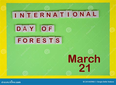 International Day Of Forests Stock Image Image Of Horn September