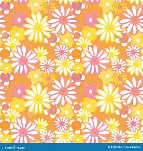 Retro Flowers Vector Clip Art 81324174