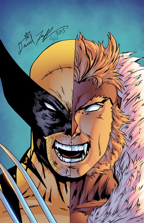 Wolverine And Sabretooth Pencils And Color By Jerermiah Skipper Marvel
