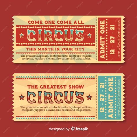 Free Vector Circus Ticket