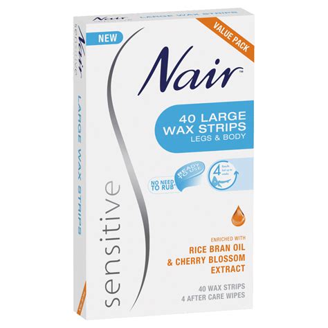 Nair Sensitive Large Wax Strips 40 Value Pack Discount Chemist