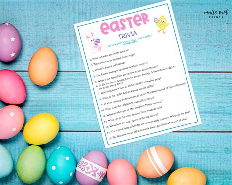 Easter Trivia Game Printable Easter Games Party Games Etsy Australia