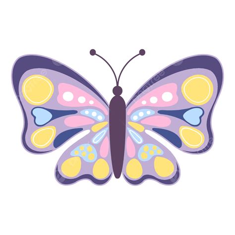 Purple Butterflies Clipart Png Images Colorful Purple Yellow Pattern