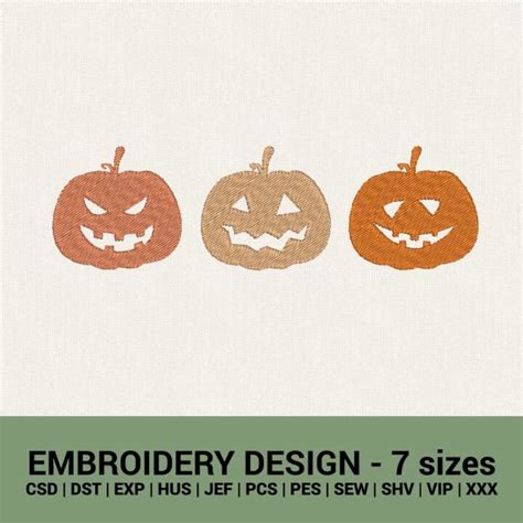 Jack O Lanterns Machine Embroidery Designs Halloween Pumpkin