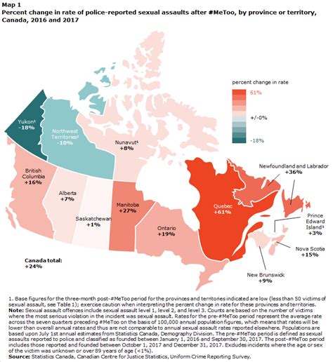 police reported sexual assaults in canada before and after metoo 2016 and 2017