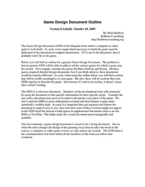 Game design documents have been an industry standard for a long time. Gdd Template | Game design document, Blueprints, Game design