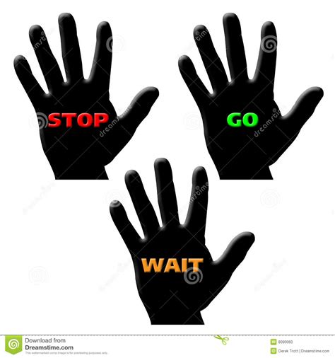Hand Go Stop Wait Stock Illustration Illustration Of Wait 8090060