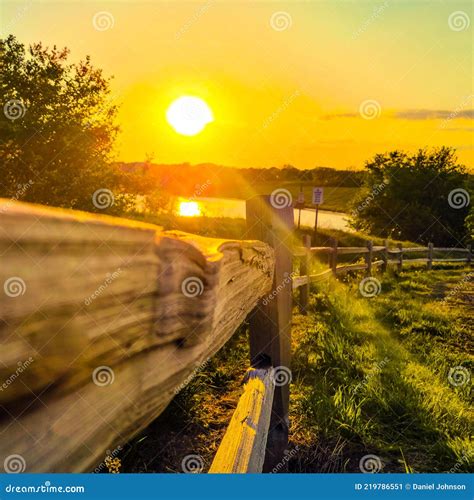 Sundown At Willow Creek Reservoir Stock Image Image Of Minnesota