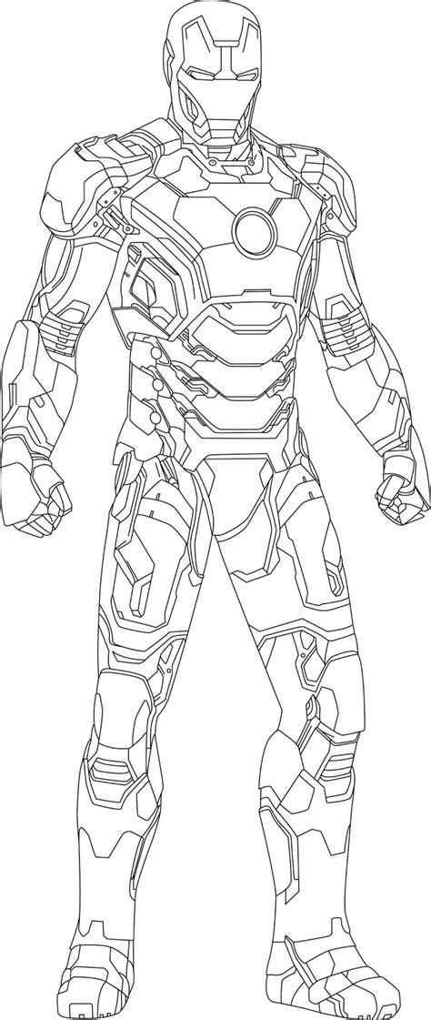 Coloring pages for kids free images: Iron Man Avengers free coloring pages to print