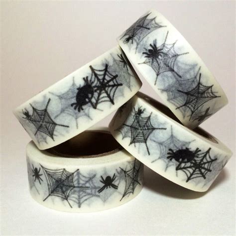 Spiders Spider Webs Halloween Washi Tape Sample Length Etsy