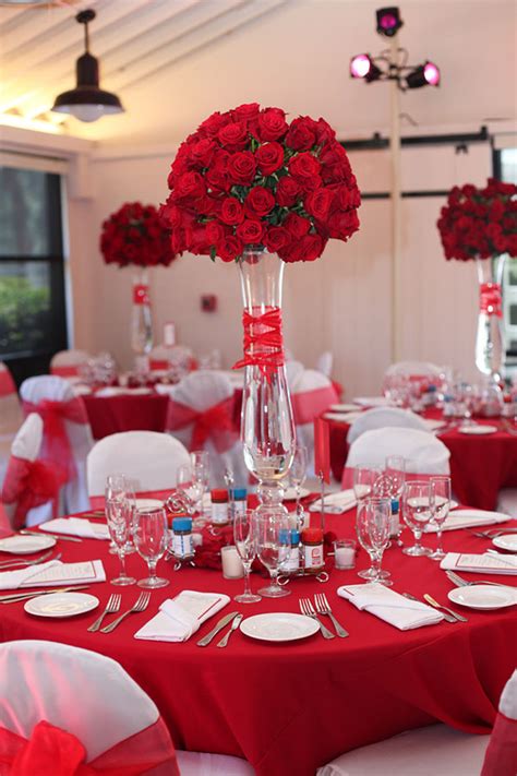 Gorgeous Tall Red Rose Centerpiece Inspiration B Lovely