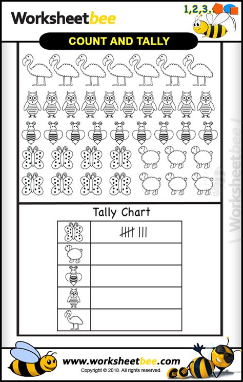 Printable Worksheet Count and Tally - Worksheet Bee
