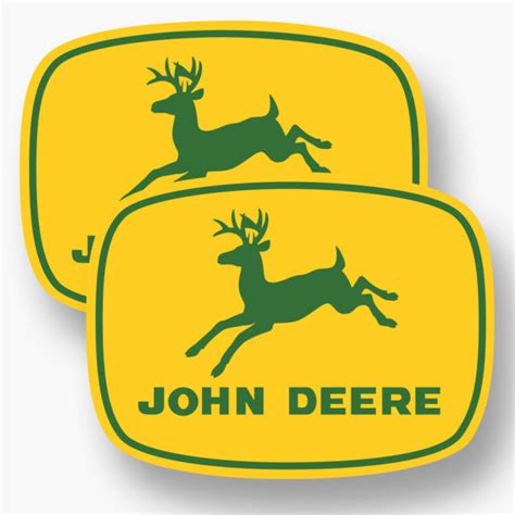 2x John Deere 8 Yellow Decals Stickers For Tractor Truck Window